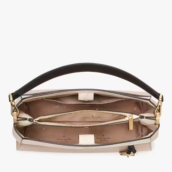 Kate Spade Madison Colorblock Saffiano Leather Satchel, Toasted Hazelnut - Picture 4 of 10